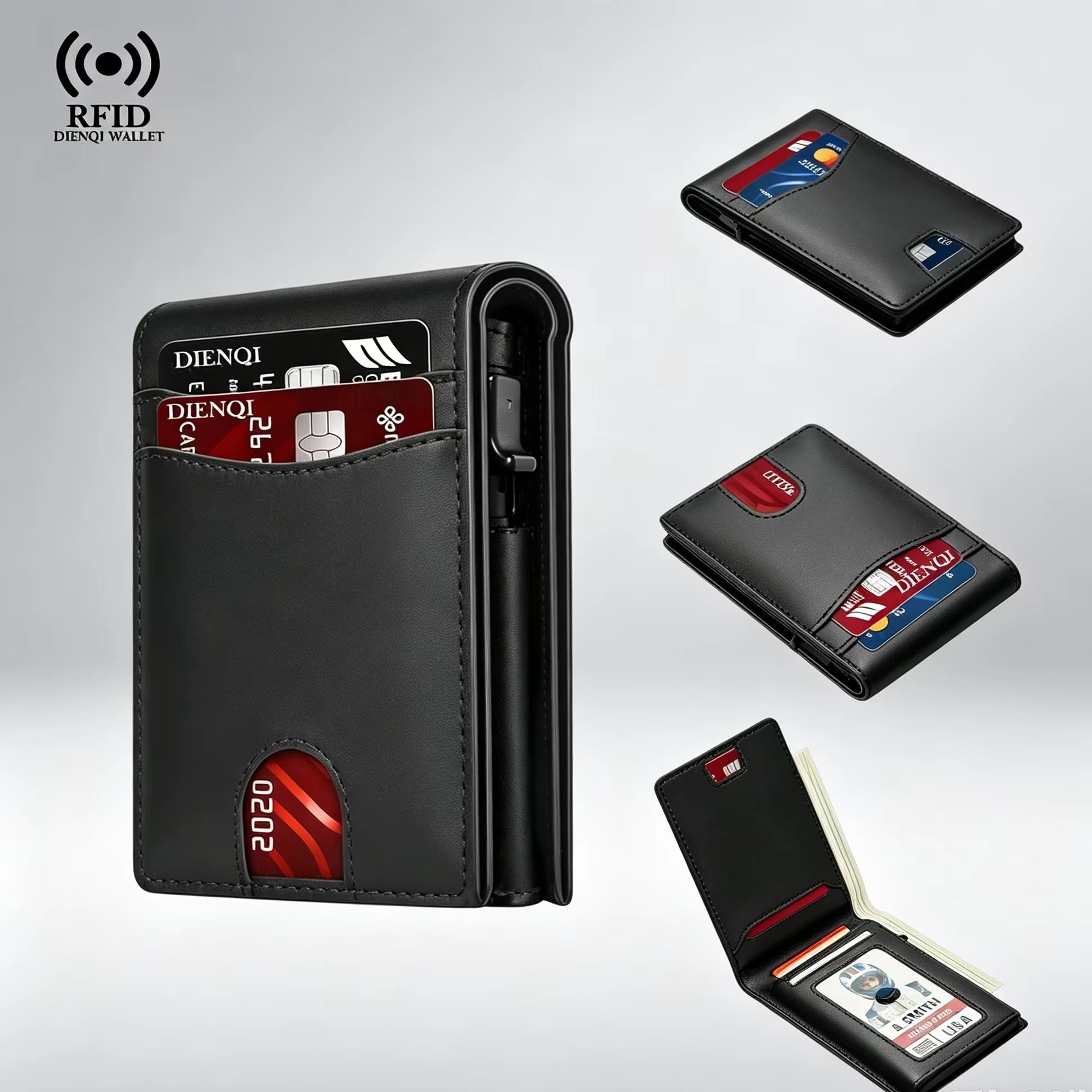 Card Top Loader - Cartera de Lujo para Hombre, Tarjetero