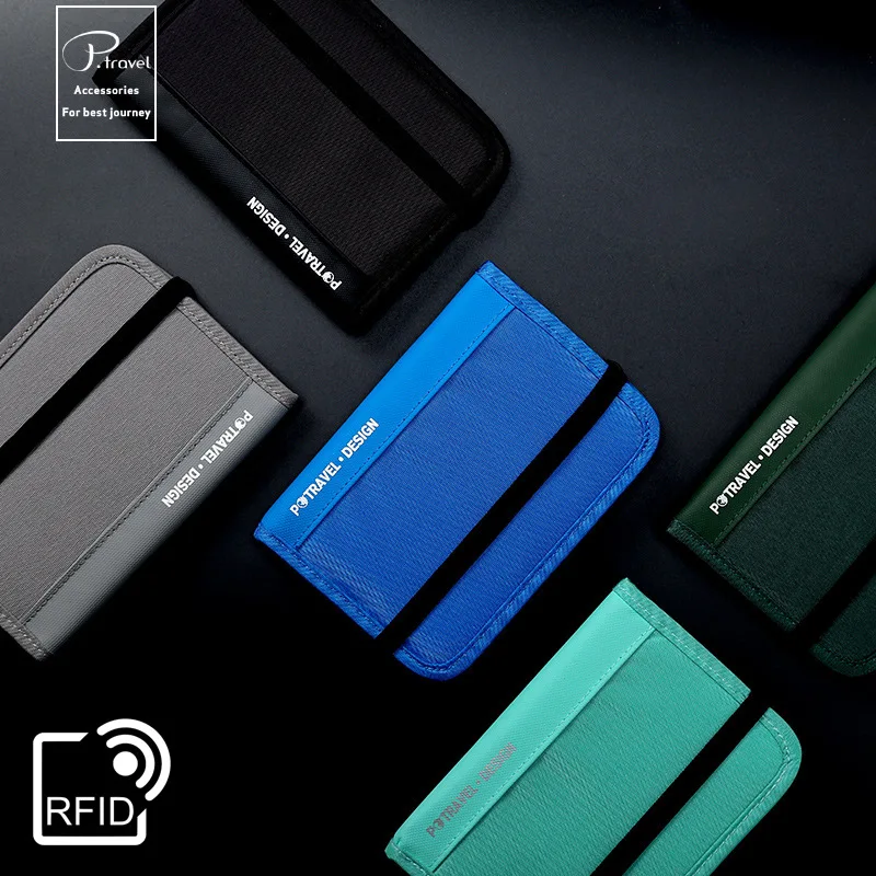 Card Top Loader - Cartera de viaje RFID, porta pasaporte,