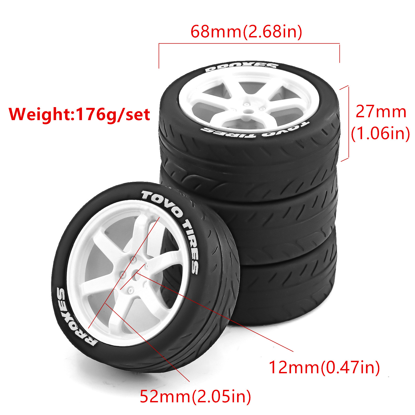 Neumáticos de goma para carrer - Tamiya Model Rc Car reseña y precio